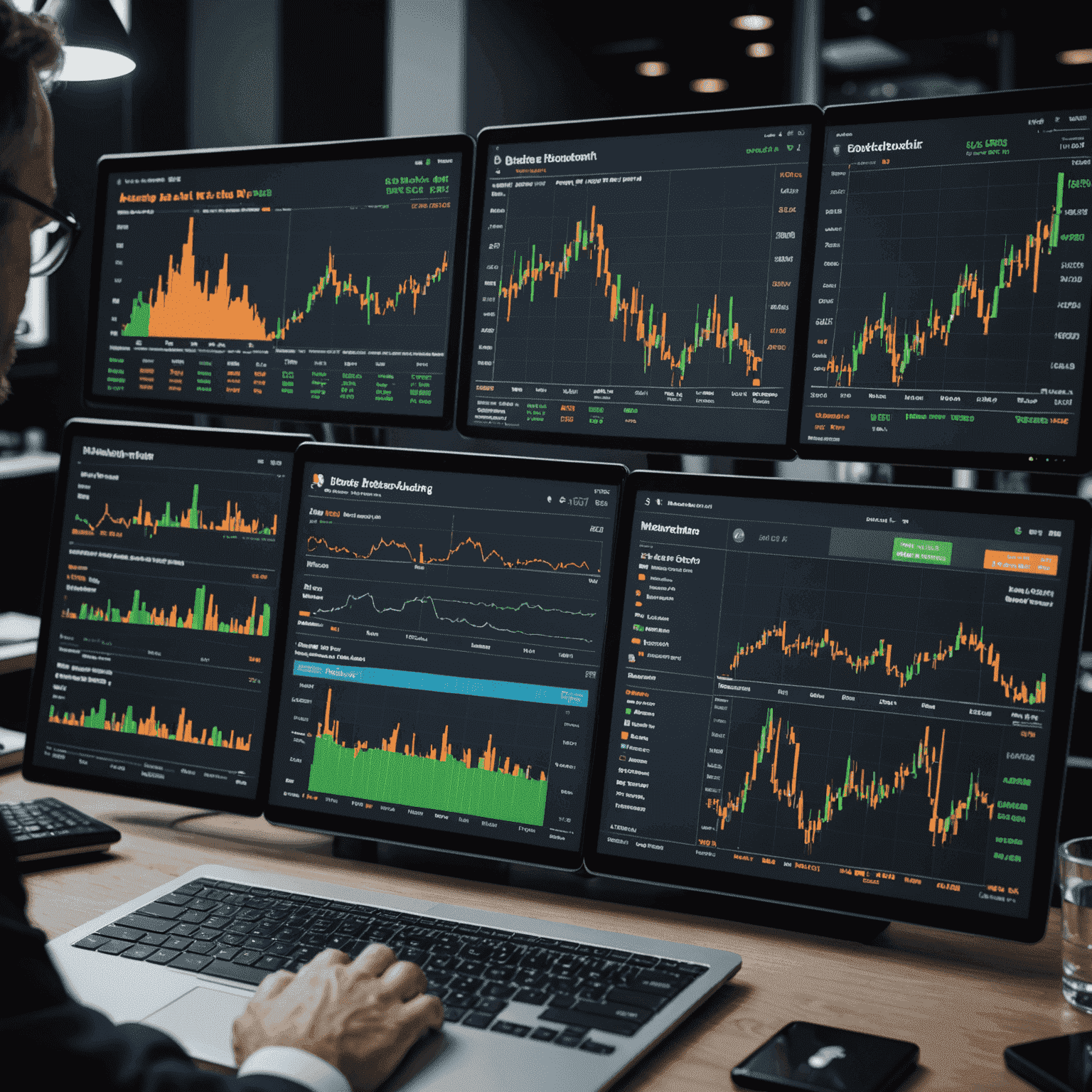 Advanced risk management tools interface showing real-time market data, algorithmic trading systems, and AI-powered predictive analysis for oil trading